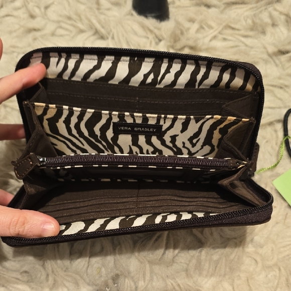 Vera Bradley Dark Brown Quilted Card Holder - Picture 3 of 3